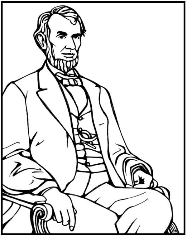 aberham lincoln coloring pages - photo #2