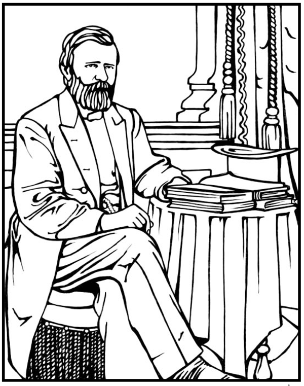 ulysses s grant coloring pages - photo #11