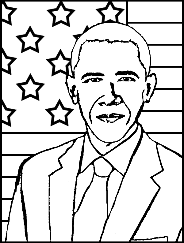 obama coloring pages for children - photo #1