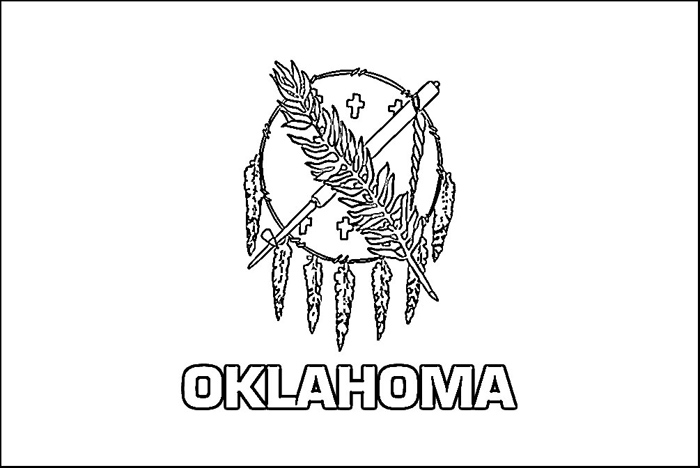 oklahoma state flag coloring pages - photo #1
