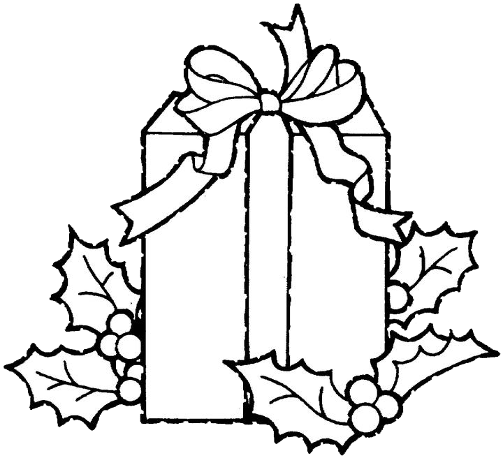 christmas gift Colouring Pages