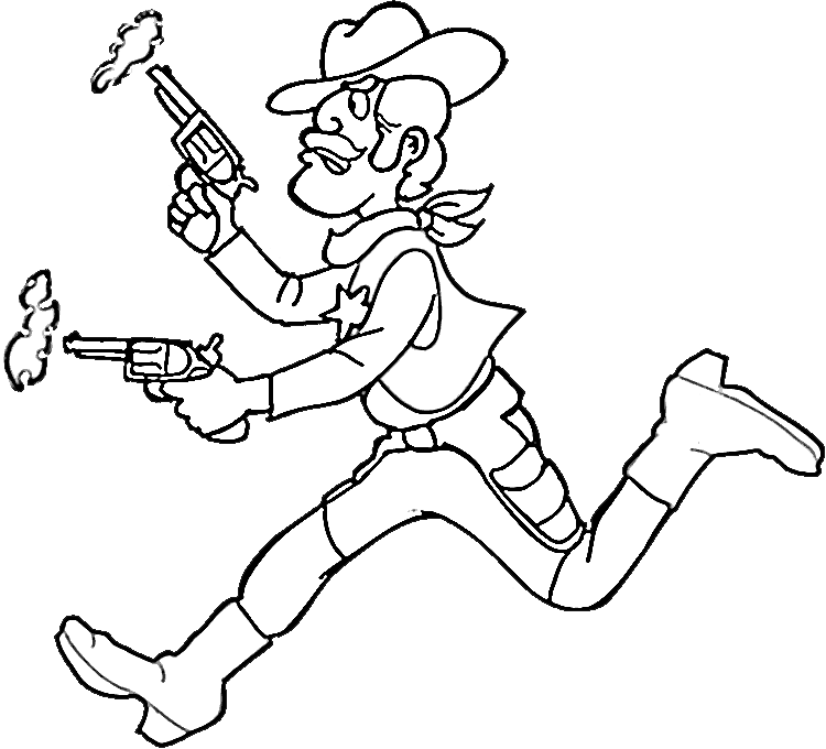 c is for cowboy coloring pages - photo #8