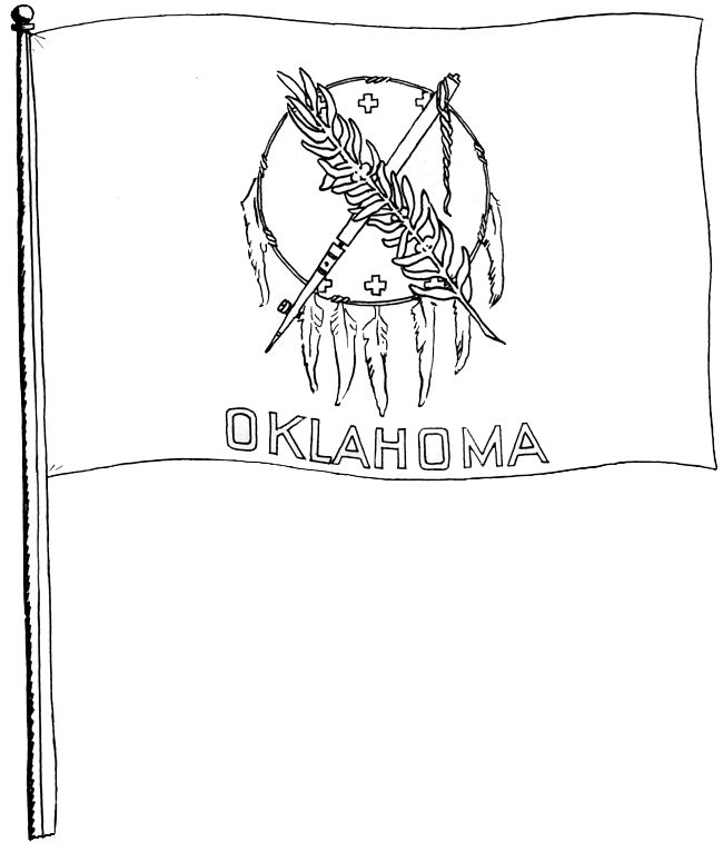 oklahoma state flag coloring pages - photo #9