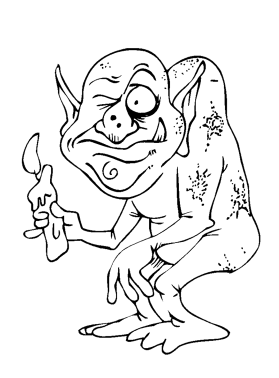 caillou coloring pages halloween goblin - photo #30