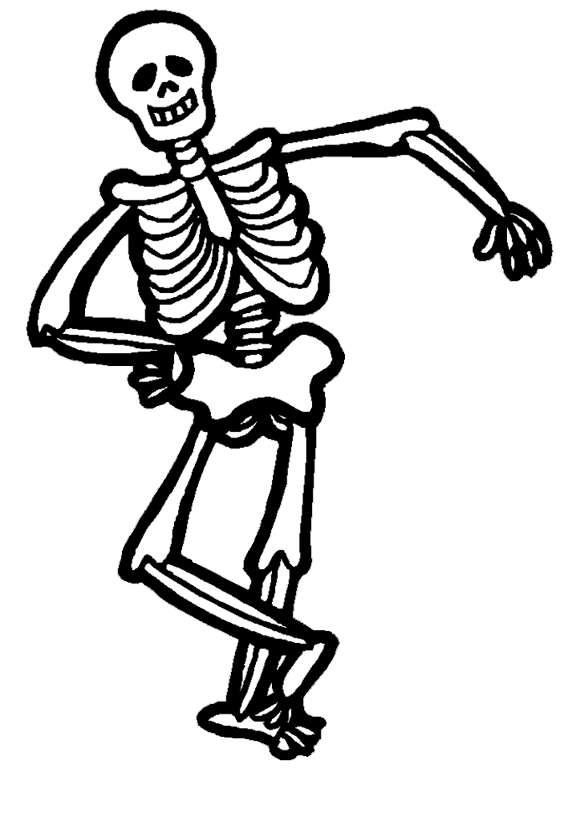 Halloween Skeleton Coloring Pages 1 Purple Kitty