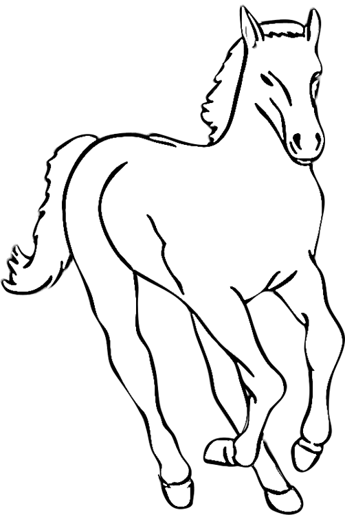 galloping horse coloring pages - photo #7