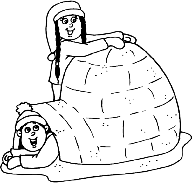 igloo coloring pages for kids - photo #31