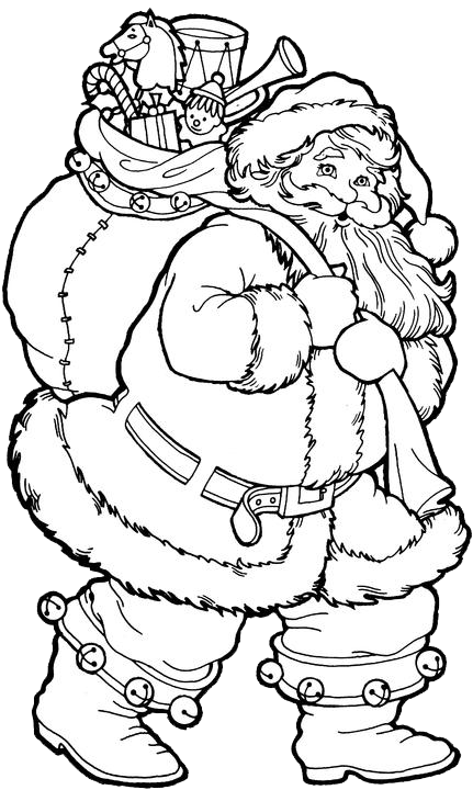 Free lion with santa coloring pages