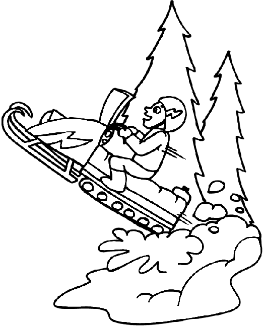 snowmobile coloring