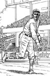 Pitcher on the Mound baseball coloring page