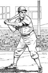 Batting for a Home Run baseball coloring page