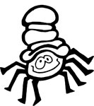 itsy bitsy halloween spider coloring page