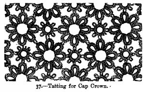 Tatting for Cap Crown.