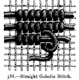 Straight Gobelin Stitch.