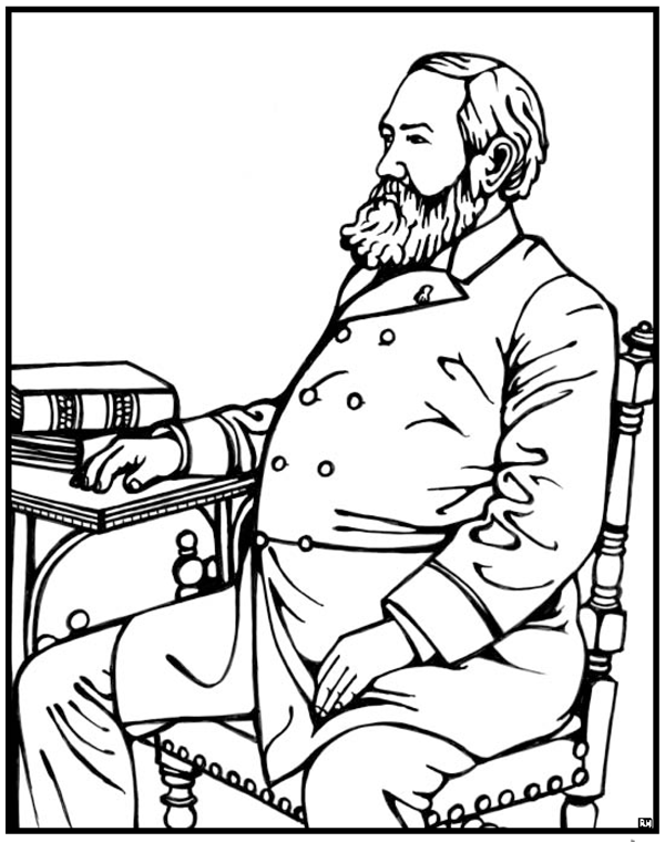 Download Benjamin Harrison Coloring Page | Purple Kitty