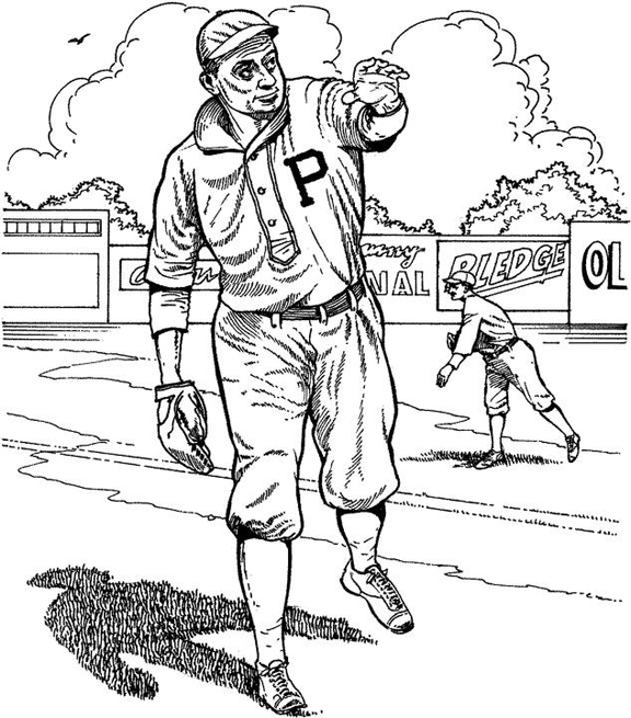 Pittsburgh Pirate Player Baseball Coloring Page