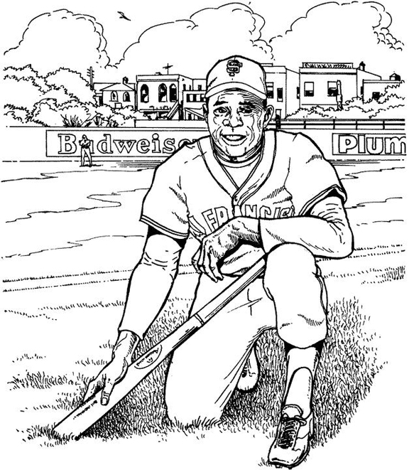 San Francisco Giants Player Baseball Coloring Page | Purple Kitty