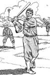 Batter Warming Up baseball coloring page