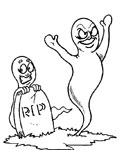 boo! ghosts coloring page