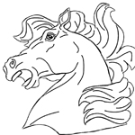 horse coloring page