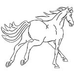 horse coloring page