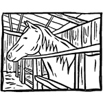 horse coloring page