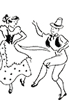 Irish Dancers coloring page