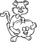 scaredy cat with pumpkin coloring page