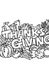 thanksgiving feast coloring page