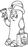 trick or treat ghost coloring page