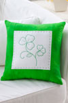 shamrock greenwork pillow