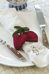 heart strings napkin tie