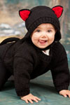 baby black cat pattern