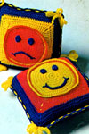 sad and glad pillows