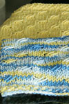 knit crossed squares dishcloth