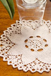 knit flower doily