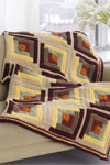 autumn log cabin throw