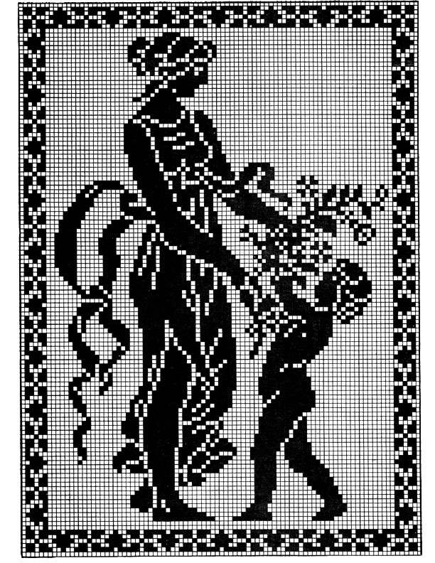 Filet Crochet Edging Chart