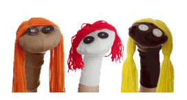 making sock puppets