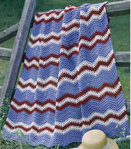 Download American Ripple Afghan Crochet Pattern | Purple Kitty