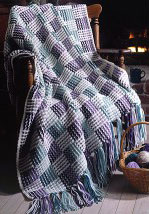 checkerboard crochet bag