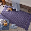 cushy cross stitch rug and runner crochet pattern