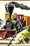 Locomotive Cross Stitch Pattern