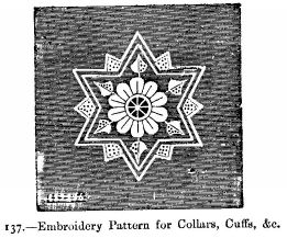 Embroidery Pattern for Collars, Cuffs, &c.