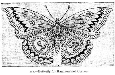 Butterfly for Handkerchief Corner