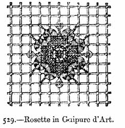 Rosette in Guipure d'Art.