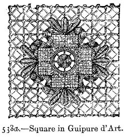 Square in Guipure d'Art.