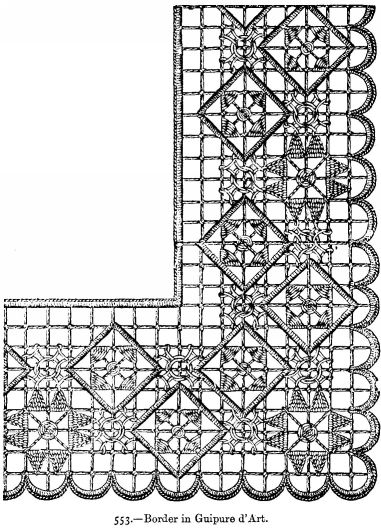 Border in Guipure d'Art.