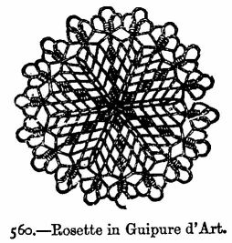 Rosette in Guipure d'Art.